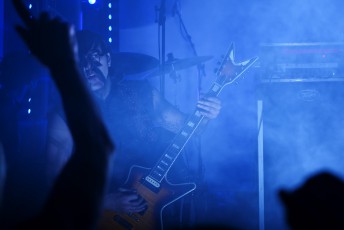 The energy of Combichrist frontman Andy LaPlegua drove the show more than, say the guitars.